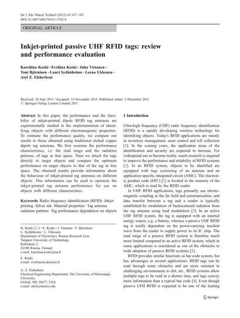 inkjet-printed passive uhf rfid tags review and performance evaluation|Inkjet.